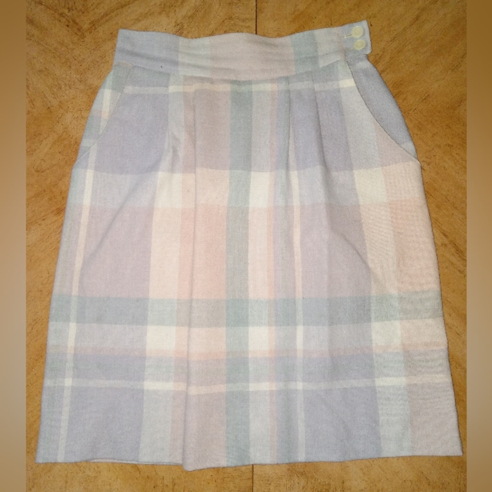 Pastel Plaid Mini Skirt